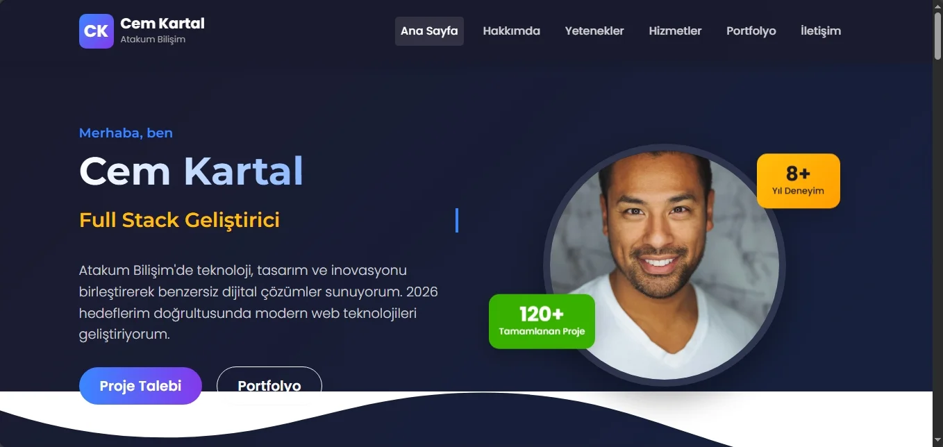 Kişisel Tanıtım Web Teması